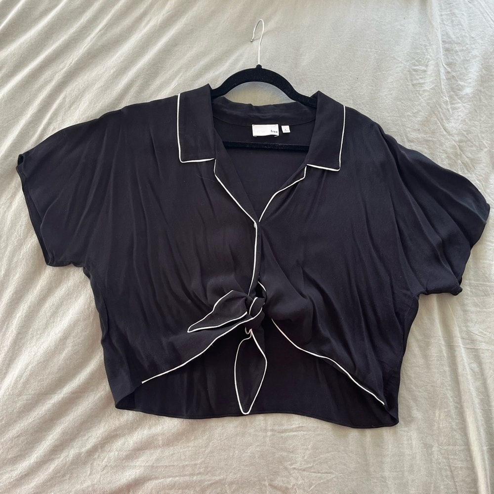 Wilfred free label Black Tie-Front Women's Top